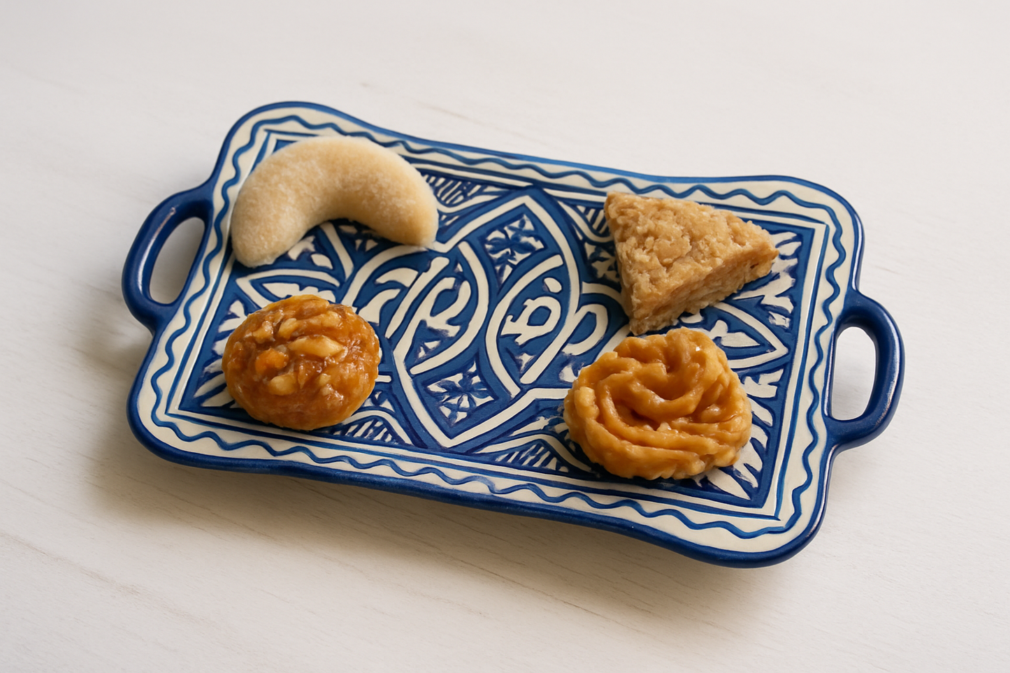 6 pottery trays from the city of Fez