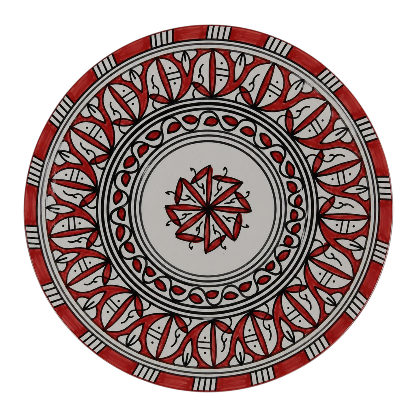 Moroccan Ceramic Plates – Red Design Fes pottery