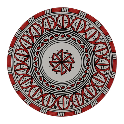 Moroccan Ceramic Plates – Red Design Fes pottery
