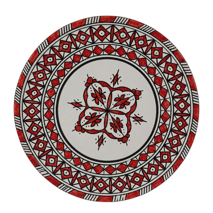 Moroccan Ceramic Plates – Red Design Fes pottery