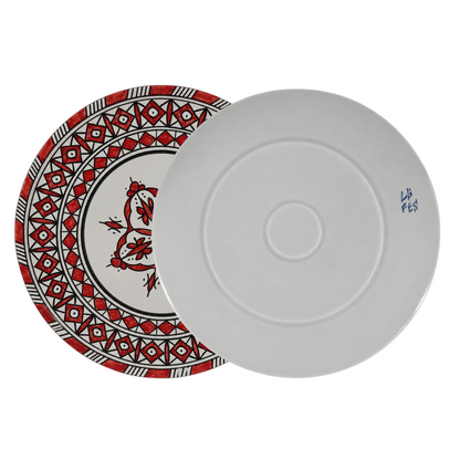Moroccan Ceramic Plates – Red Design Fes pottery