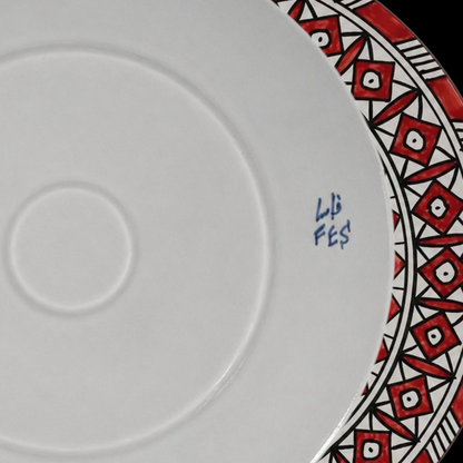 Moroccan Ceramic Plates – Red Design Fes pottery