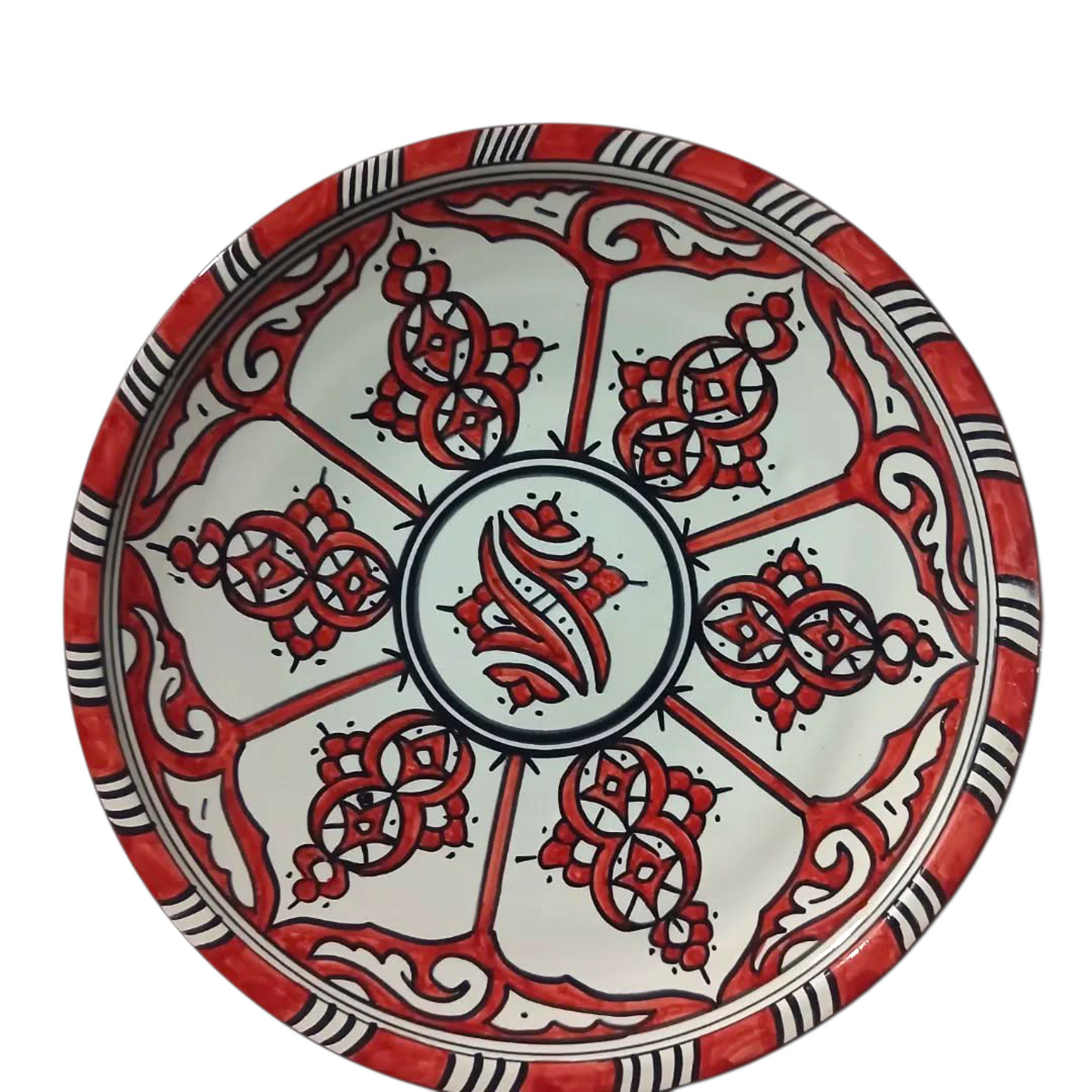 Moroccan Ceramic Plates – Red Design Fes pottery