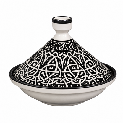 Handmade Turquoise Moroccan Tagine | Hand-Painted Ceramic Serving Tagine from Fez