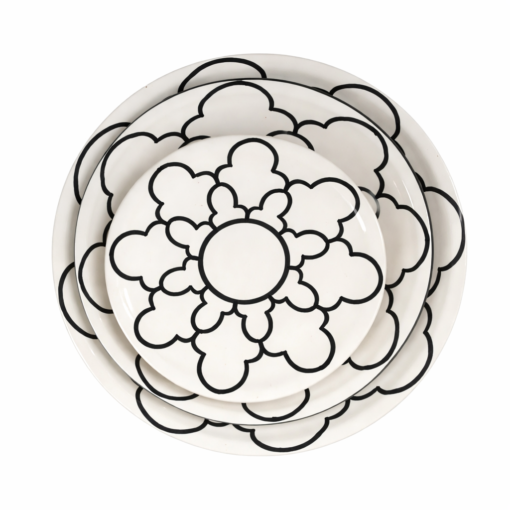 Handmade Moroccan Ceramic Plates – 18, 24 & 27 cm | Dishwasher & Microwave Safe