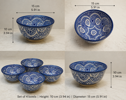 Larg salad bowl handmade and hand painted original from fez Morocco