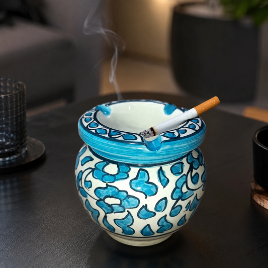 Handmade Moroccan Ceramic Ashtray with Lid