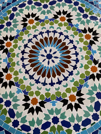 Handmade Moroccan Mosaic Table: multicolore Elegance from fez