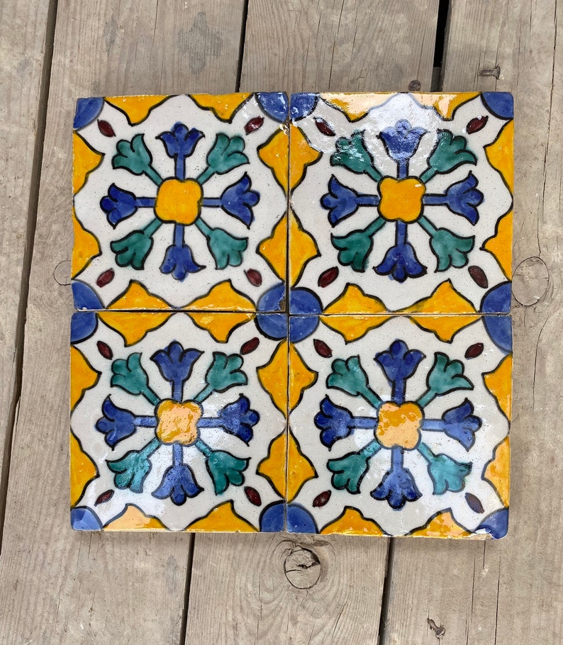 Handmade Moroccan Zellige Tiles for Walls & Floors – 10x10 cm Colorful Ceramic Tiles | Fez Pottery