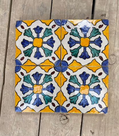 Handmade Moroccan Zellige Tiles for Walls & Floors – 10x10 cm Colorful Ceramic Tiles | Fez Pottery