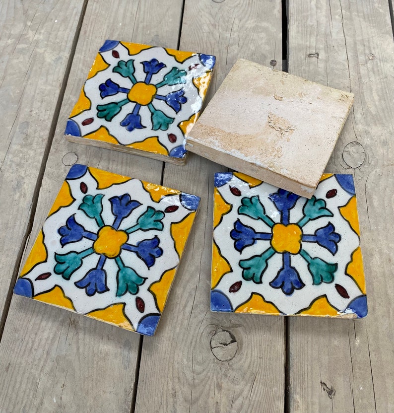 Handmade Moroccan Zellige Tiles for Walls & Floors – 10x10 cm Colorful Ceramic Tiles | Fez Pottery