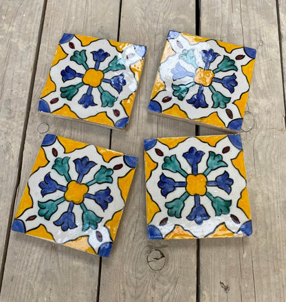 Handmade Moroccan Zellige Tiles for Walls & Floors – 10x10 cm Colorful Ceramic Tiles | Fez Pottery