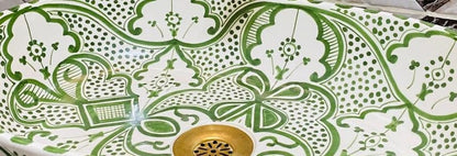 Oval Moroccan Sink Hand-Painted Oval Bathroom Sink