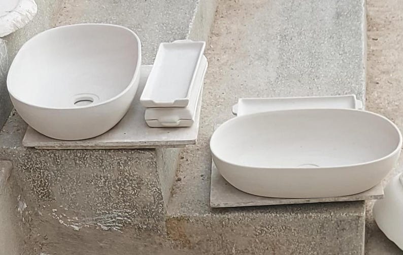Oval Ceramic Wash Basin-Moroccan Bath Sink-Oval Pottery Basin-Vanity Sink-Hand Painted Basin-Oval Ceramic Tub-Clay Sinks-Bathroom Renovation