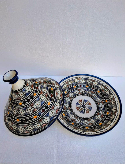 Multicolor Moroccan Serving Tagine – Decorative Ceramic Food Presentation Dish (Copie)