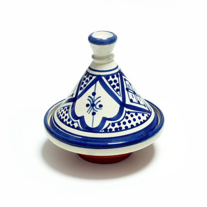 Mini Tajine Marocain Fait Main – Pot à Épices Céramique Décoratif | Poterie Traditionnelle de Fez (6 mini tajines)