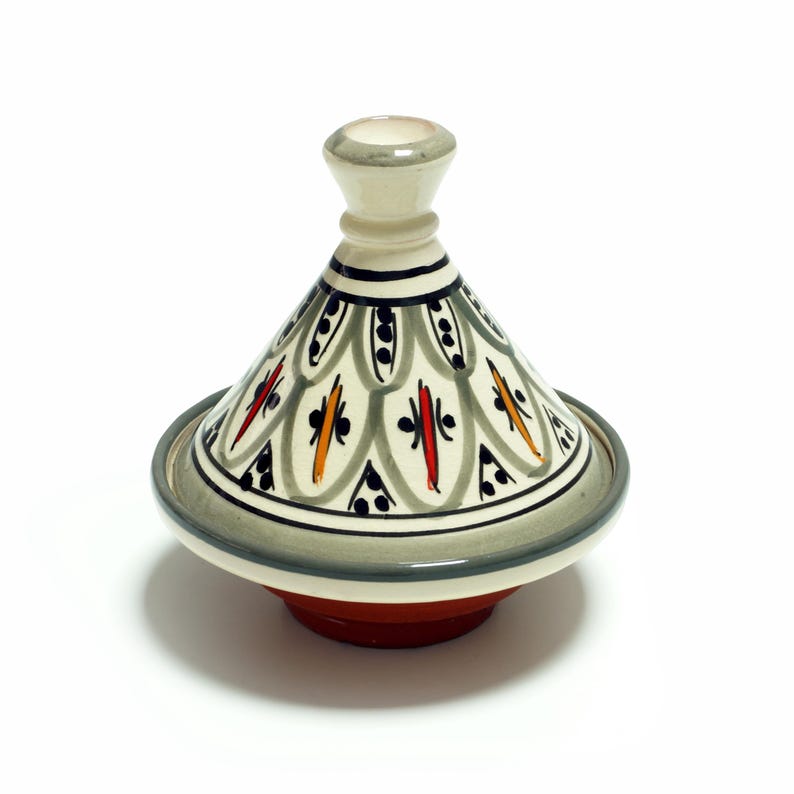 Mini Tajine Marocain Fait Main – Pot à Épices Céramique Décoratif | Poterie Traditionnelle de Fez (6 mini tajines)