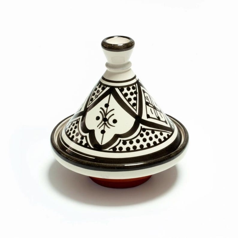 Mini Tajine Marocain Fait Main – Pot à Épices Céramique Décoratif | Poterie Traditionnelle de Fez (6 mini tajines)