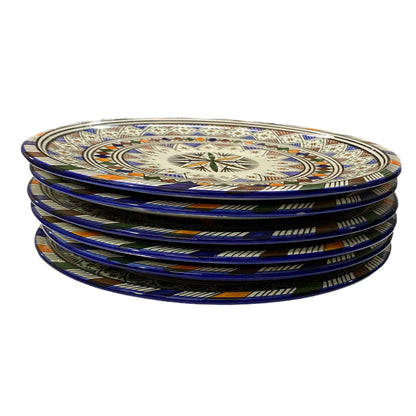 Moroccan fez pottery plates
