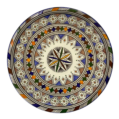 Moroccan fez pottery plates