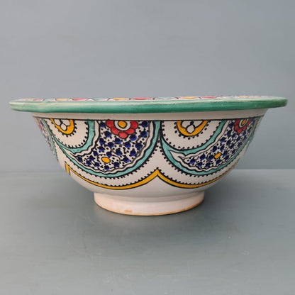 Lavabo en céramique Marocain Fez Multicolore – Plusieurs tailles (25–50 cm)