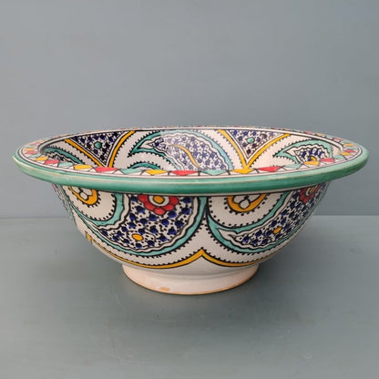 Lavabo en céramique Marocain Fez Multicolore – Plusieurs tailles (25–50 cm)