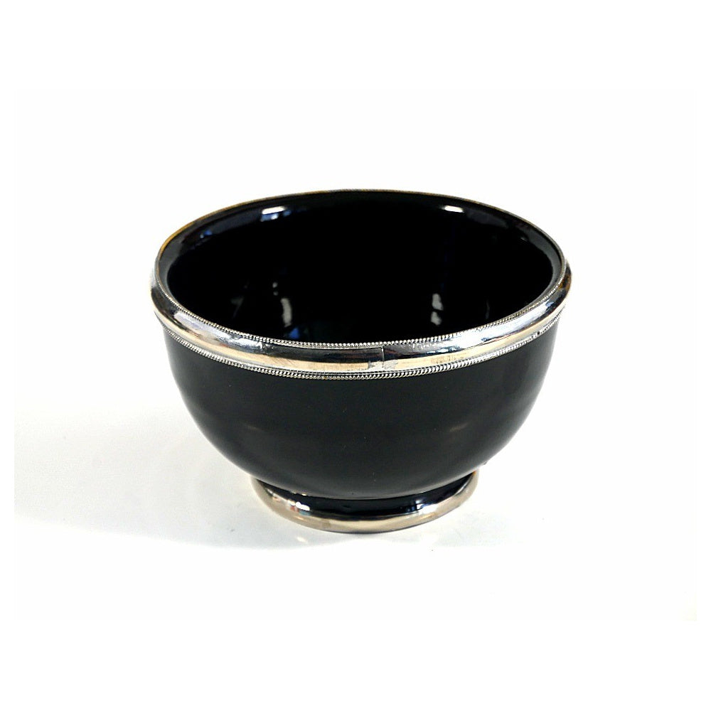 Moroccan Glazed Bowls with Berber Silver Trim- Set of 4