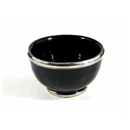 Moroccan Glazed Bowls with Berber Silver Trim- Set of 4