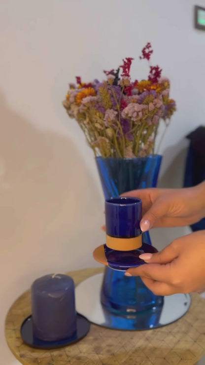 Coffee cups handmade pottery and hand painted fez pottery