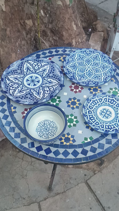 Luxury  Moroccan Dinnerware Set – Handcrafted Traditional Pottery